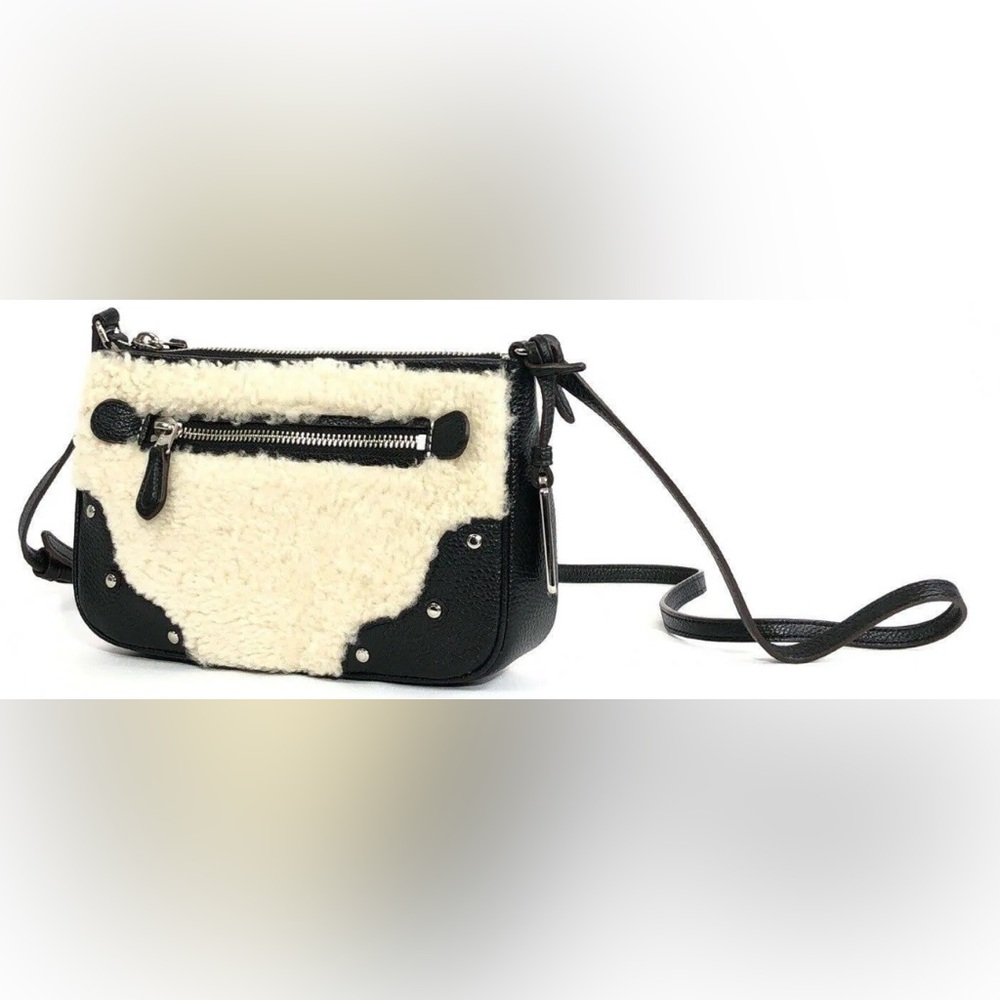Coach Small Rhyder Pochette Crossbody in Shearling EUC - Picture 11 of 11